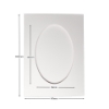 Picture of Oval Aperture A5 Cards - White (Pack Of 4)