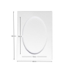 Picture of Oval Aperture A6 Cards - White (Pack Of 5)