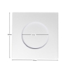 Picture of Round aperture square cards - White (Pack of 5)