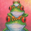 Picture of The Menagerie: Vibrance Frogs Cross Stitch Kit by Bothy Threads