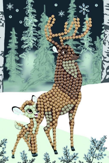 Picture of Great Prince and Bambi - 10x15cm Crystal Art Card (Disney)