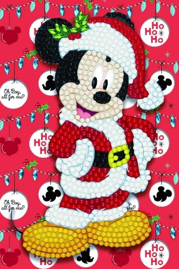 Picture of Santa Mickey - 10x15cm Crystal Art Card (Disney)