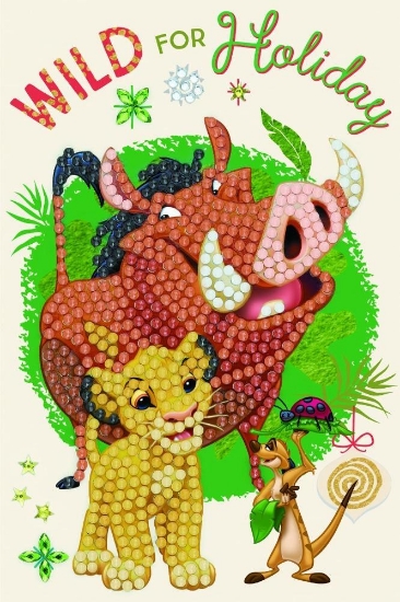 Picture of The Festive Lion King (Simba and Friends) - 10x15cm Crystal Art Card (Disney)