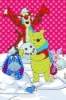 Picture of Winter Winnie the Pooh - 10x15cm Crystal Art Card (Disney)