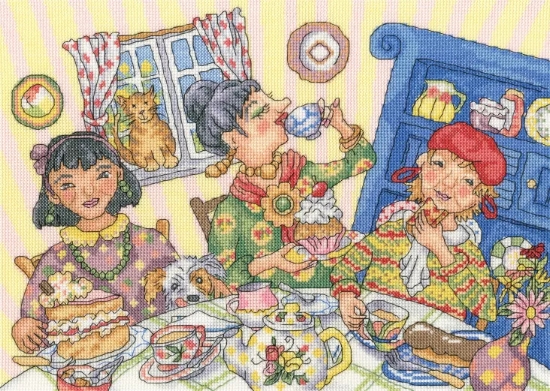 Picture of Tea and Cake Cross Stitch Kit By Bothy Threads
