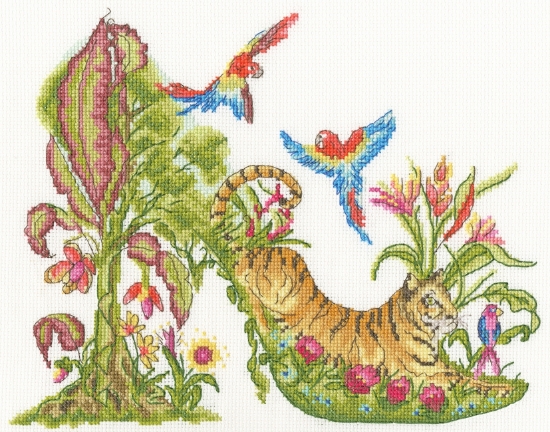 Picture of Walk on the Wild Side - (Sally King Shoes) Cross Stitch Kit by Bothy Threads