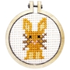 Picture of Hoppy Easter (Bunny) - Mini Matchbox Cross Stitch Kit With Hoop