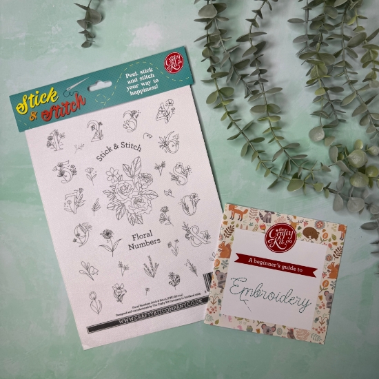 Picture of Floral Numbers Sampler Stick & Stitch Embroidery Magic Paper