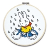 Picture of Miffy Cycling Embroidery Kit With a Hoop