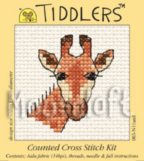 Picture of Mouseloft  "Giraffe" Tiddlers Cross Stitch Kit