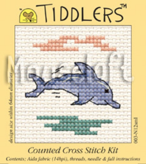 Picture of Mouseloft  "Dolphin" Tiddlers Cross Stitch Kit
