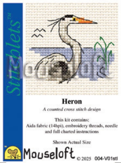 Picture of Mouseloft "Heron" Stitchlets Cross Stitch Kit