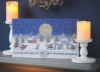 Picture of Fabric Flair Scenery Snowy Night 14 Count Fat Quarter Aida measuring 45cm x 50cm (18 x 19 Inches)