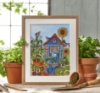 Picture of Fabric Flair Scenery Garden View 18 Count Fat Quarter Aida measuring 45cm x 50cm (18 x 19 Inches)