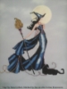 Picture of Fabric Flair Scenery Haunted Moon 32 Count Cotton Evenweave Fat Quarter measuring 45cm x 50cm (18 x 19 Inches)