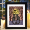 Picture of Fabric Flair Scenery Midnight Glow 32 Count Cotton Evenweave Fat Quarter measuring 45cm x 50cm (18 x 19 Inches)