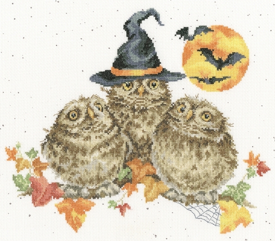 Picture of Happy Owl-o-ween - (Hannah Dale) Cross Stitch Kit By Bothy Threads