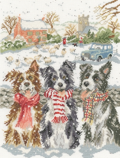 Picture of While Shepherds Watched Dogs - (Hannah Dale) Cross Stitch Kit By Bothy Threads