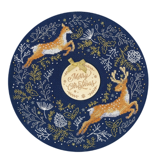 Picture of Woodland Wreath Cross Stitch Kit By Bothy Threads