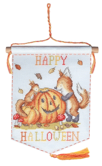 Picture of Happy Halloween Banner Cross Stitch Kit By Bothy Threads