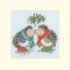 Picture of Christmas Kiss Christmas Card Cross Stitch Kit by Bothy Threads