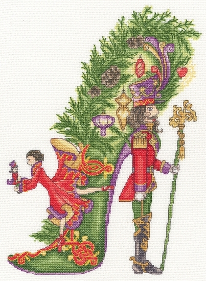 Picture of A Christmastide Tale - (Sally King Shoes) Cross Stitch Kit by Bothy Threads
