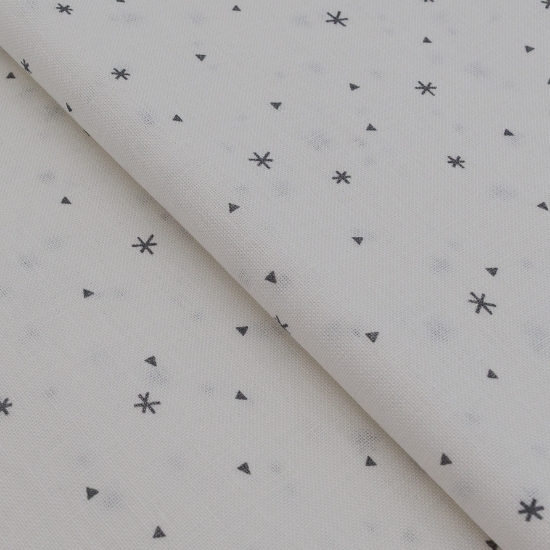 Picture of Zweigart Sparkle White/Grey Stars 32 Count Belfast Linen Evenweave (1369)