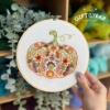 Picture of Pumpkin Embroidery Kit in a Hoop