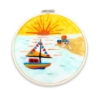 Picture of Coastal Sunset in a Hoop Needle Felting Kit