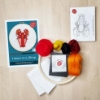 Picture of Lobster in a Hoop Needle Felting Kit