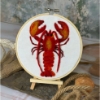 Picture of Lobster in a Hoop Needle Felting Kit