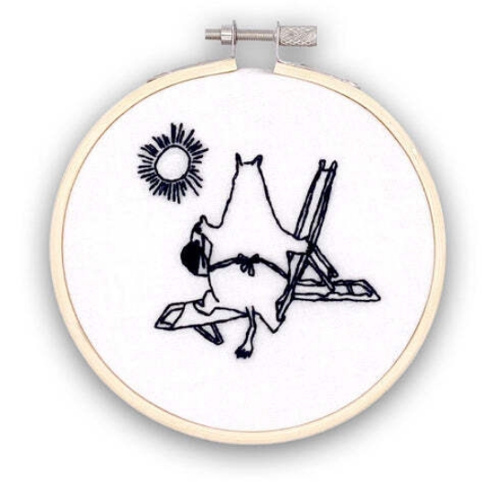 Picture of Moominmamma's Day In The Sun Mini Embroidery Kit With a Hoop