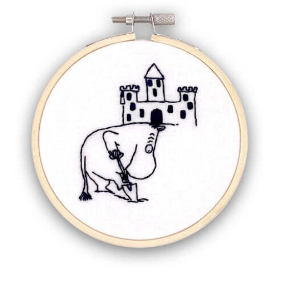 Picture of Moomintroll's Beach Day Fun Mini Embroidery Kit With a Hoop