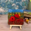 Picture of Mini Masterpiece Poppies at Sunrise Needle Felting Kit