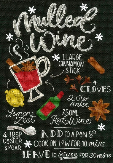Picture of Mulled Wine Cross Stitch Kit By Bothy Threads