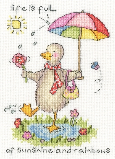 Picture of Sunshine And Rainbows Cross Stitch Kit By Bothy Threads