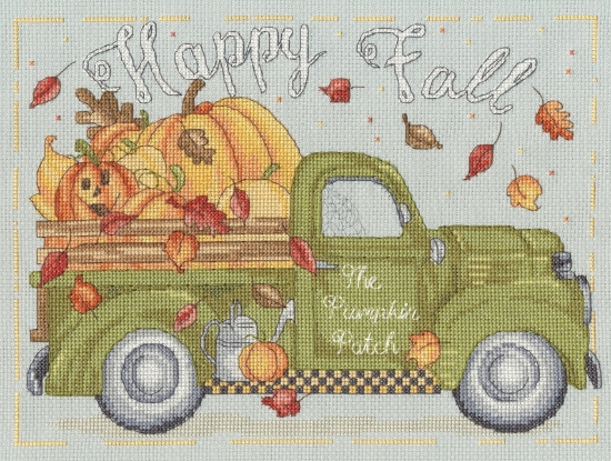 Picture of The Pumpkin Patch Cross Stitch Kit By Bothy Threads