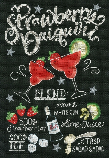 Picture of Strawberry Daiquiri Cross Stitch Kit By Bothy Threads
