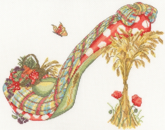 Picture of Harvest - (Sally King Shoes) Cross Stitch Kit by Bothy Threads