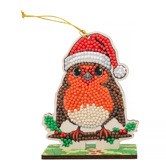 Picture of Jolly Robin - Crystal Art Buddy & Christmas Tree Decoration