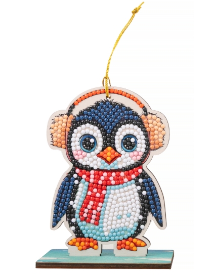 Picture of Frosty Penguin - Crystal Art Buddy & Christmas Tree Decoration