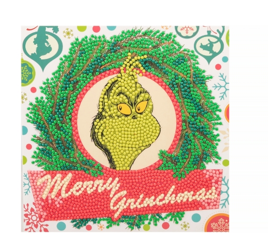 Picture of Grinchmas Time - 18x18cm Crystal Art Card