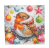 Picture of Festive Robin - 18x18cm Crystal Art Card