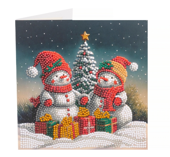 Picture of Holiday Smiles - 18x18cm Crystal Art Card
