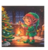 Picture of Jolly Elf - 18x18cm Crystal Art Card