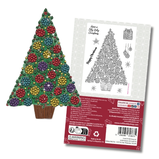 Picture of Crystal Art A6 Stamp Set - Holiday Holly Tree