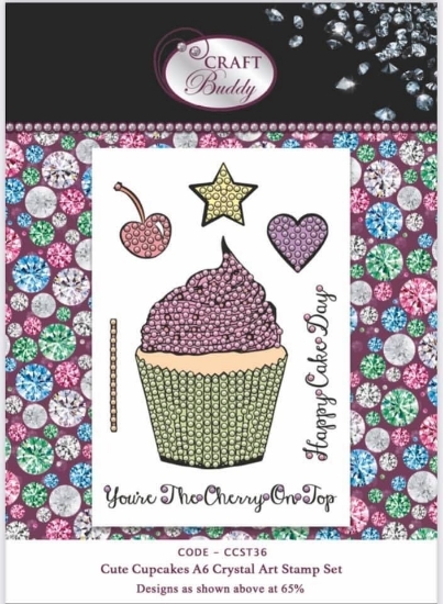 Picture of Crystal Art A6 Stamp Set - Cupcakes