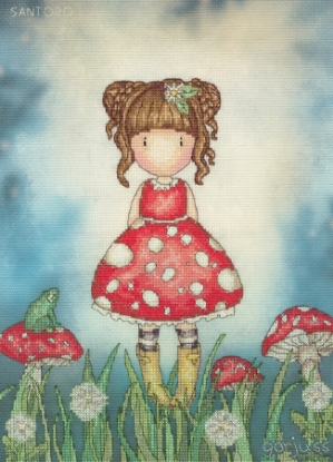 Show details for Little Mushroom (Gorjuss) Cross Stitch Kit by Bothy Threads Picture of Little Mushroom (Gorjuss) Cross Stitch Kit by Bothy Threads