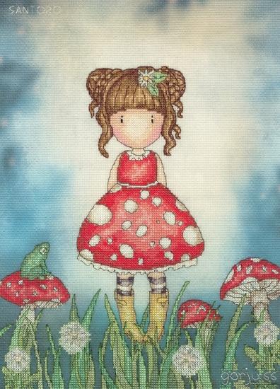 Picture of Little Mushroom (Gorjuss) Cross Stitch Kit by Bothy Threads