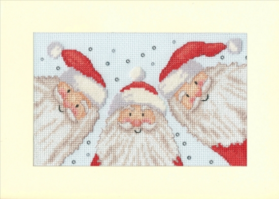 Picture of Santa Selfie - Christmas Card Cross Stitch Kit by Bothy Threads
